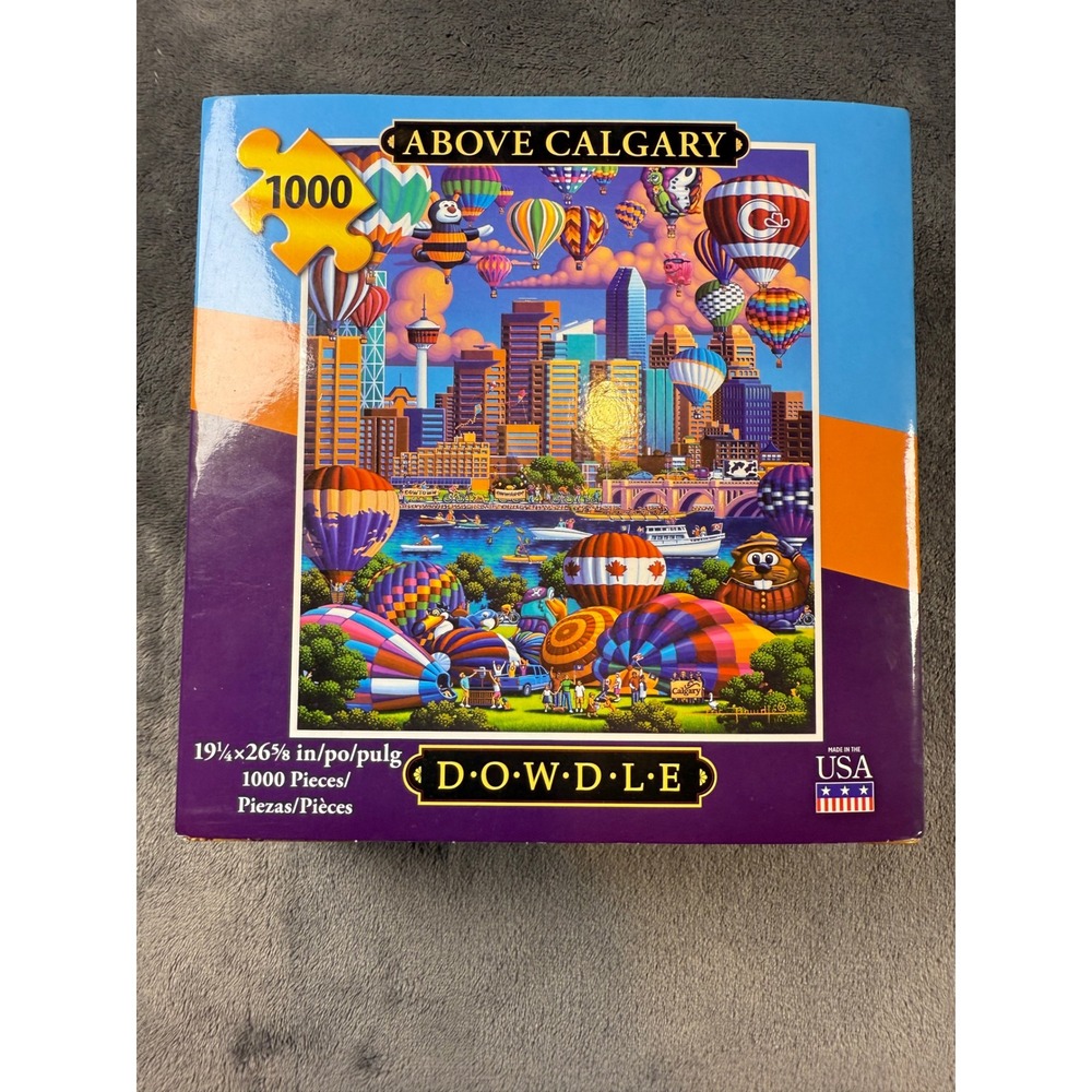 Sealed Dowdle Above‎ Calgary 1000 Piece Jigsaw Puzzle Hot Air Balloons Cityscape